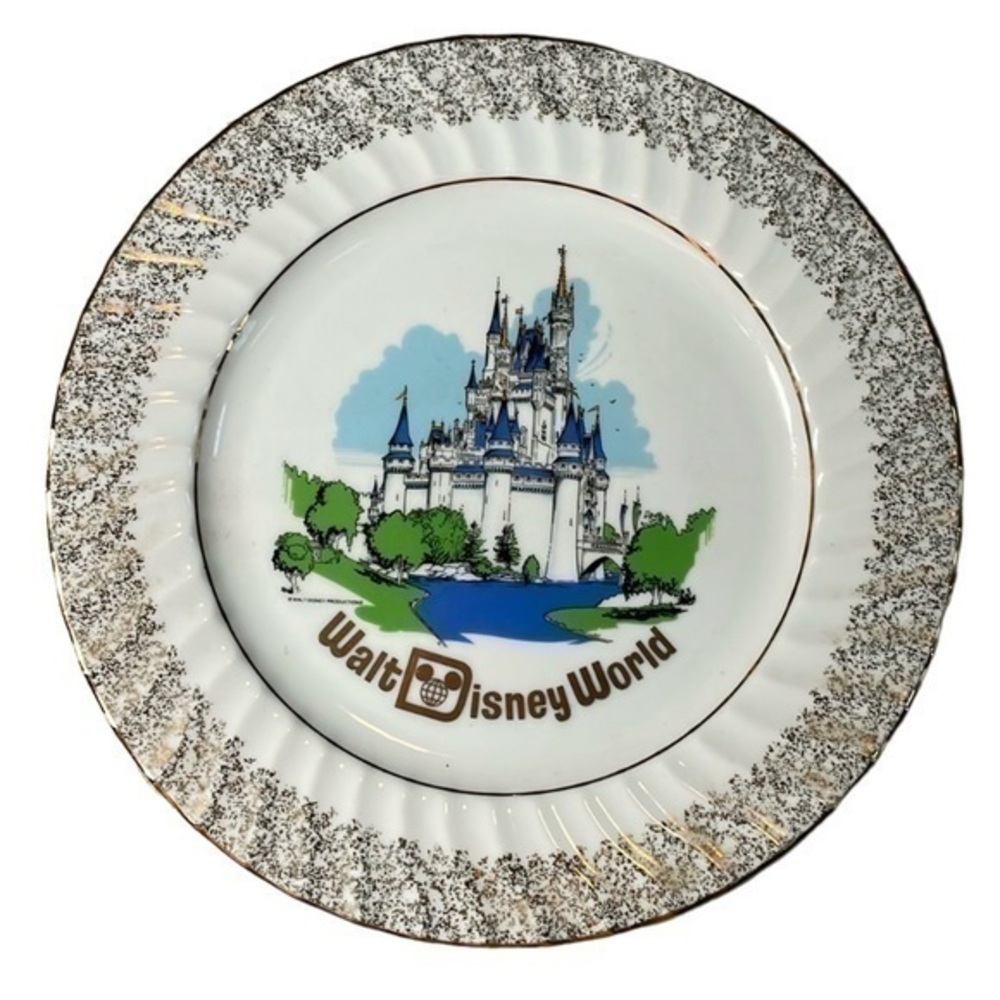 WALT DISNEY WORLD GOLD FLAKE COLLECTOR PLATE